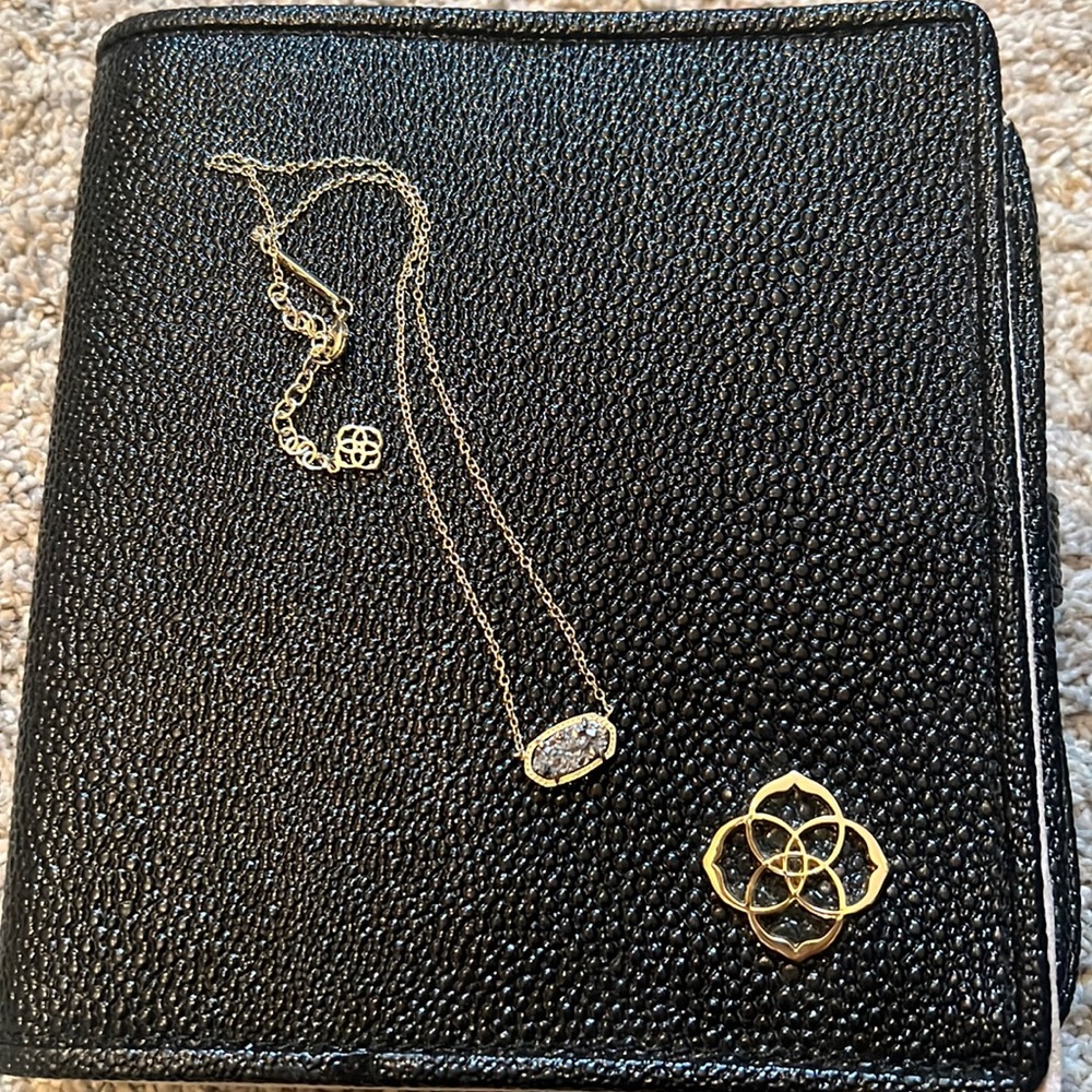 Kendra scott platinum drusy and gold Elisa